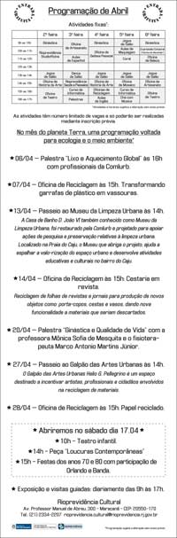 Programação Abril 2010