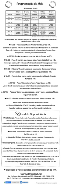 Programação Maio 2010
