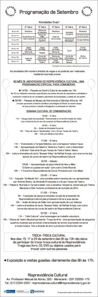 Programação Setembro 2010