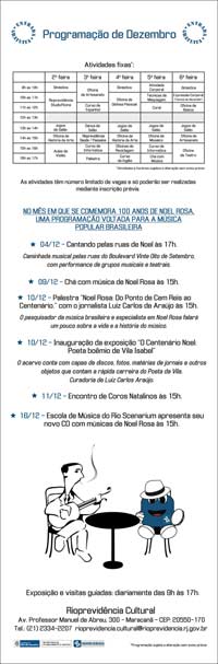 Programação Dezembro 2010