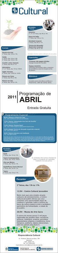 Programação Abril 2011