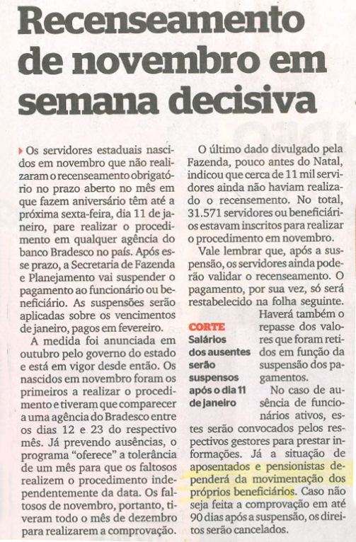 Recenseamento de novembro odia