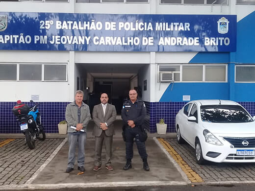 Escola de Educação Previdenciária visita 25º BPM